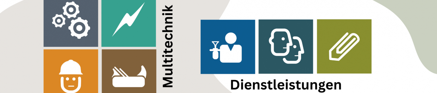 alle Icons der Fachbereiche gruppert nach Multitechnik und Dienstleistungen