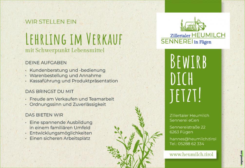 Lehrstellenausschreibung Lehrling Verkauf