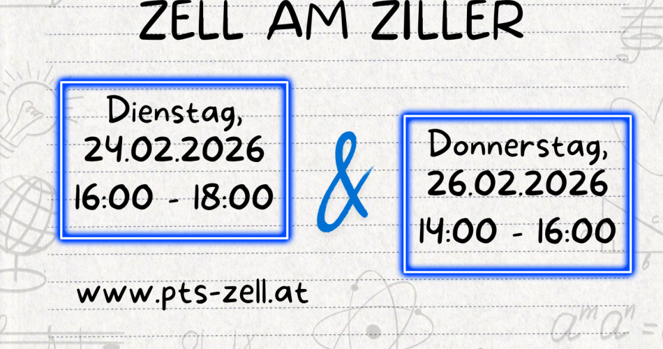 Plakat Schuleinschreibung mit allen wichtigen Informationen