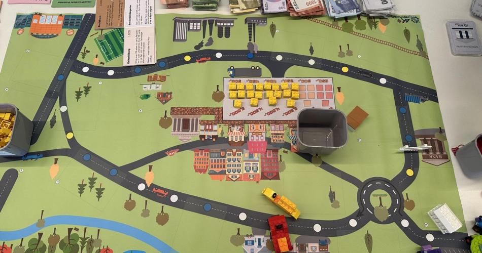der Spielplan des Planspiel Wirtschaft der AK Tirol